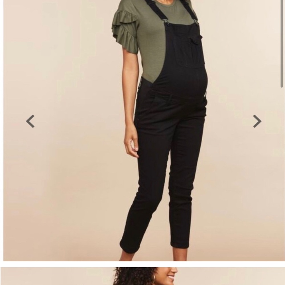 Indigo Blue Motherhood Maternity Overalls - Black XS